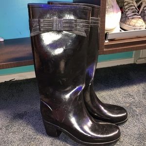 Kate Spade Heeled Rain Boots Size 9